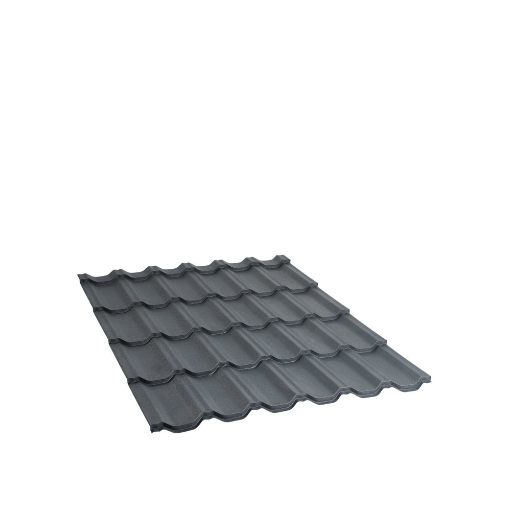 (0.5მმ-1მ²) თუნუქის სახურავი WRINKLE RAL7024 — თუნუქის სახურავი